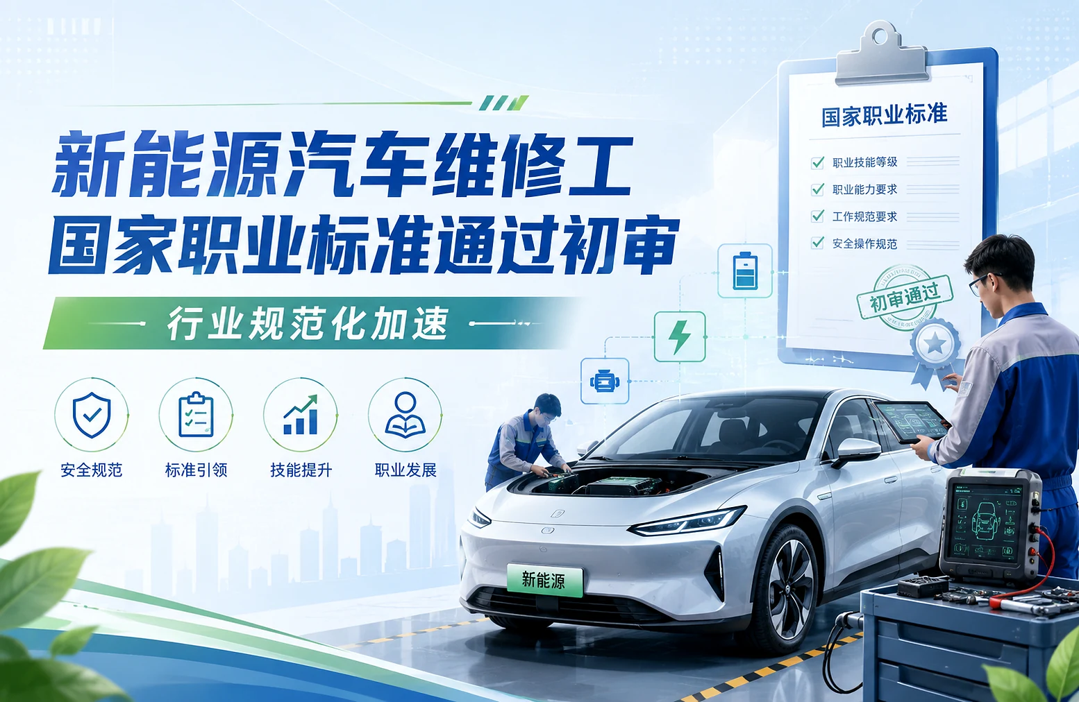 新能源汽车维修工国家职业标准通过初审，行业规范化加速
